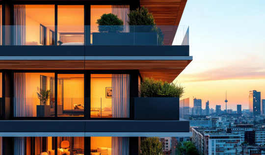 Luxury penthouse with skyline view